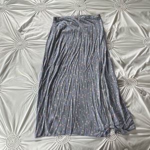 Floral Maxi Skirt with Slit